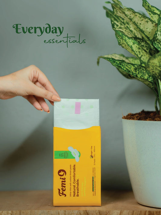 Femi9 Anion Sanitary Napkins | 410mm | XXL-5 Pads | Cotton pads