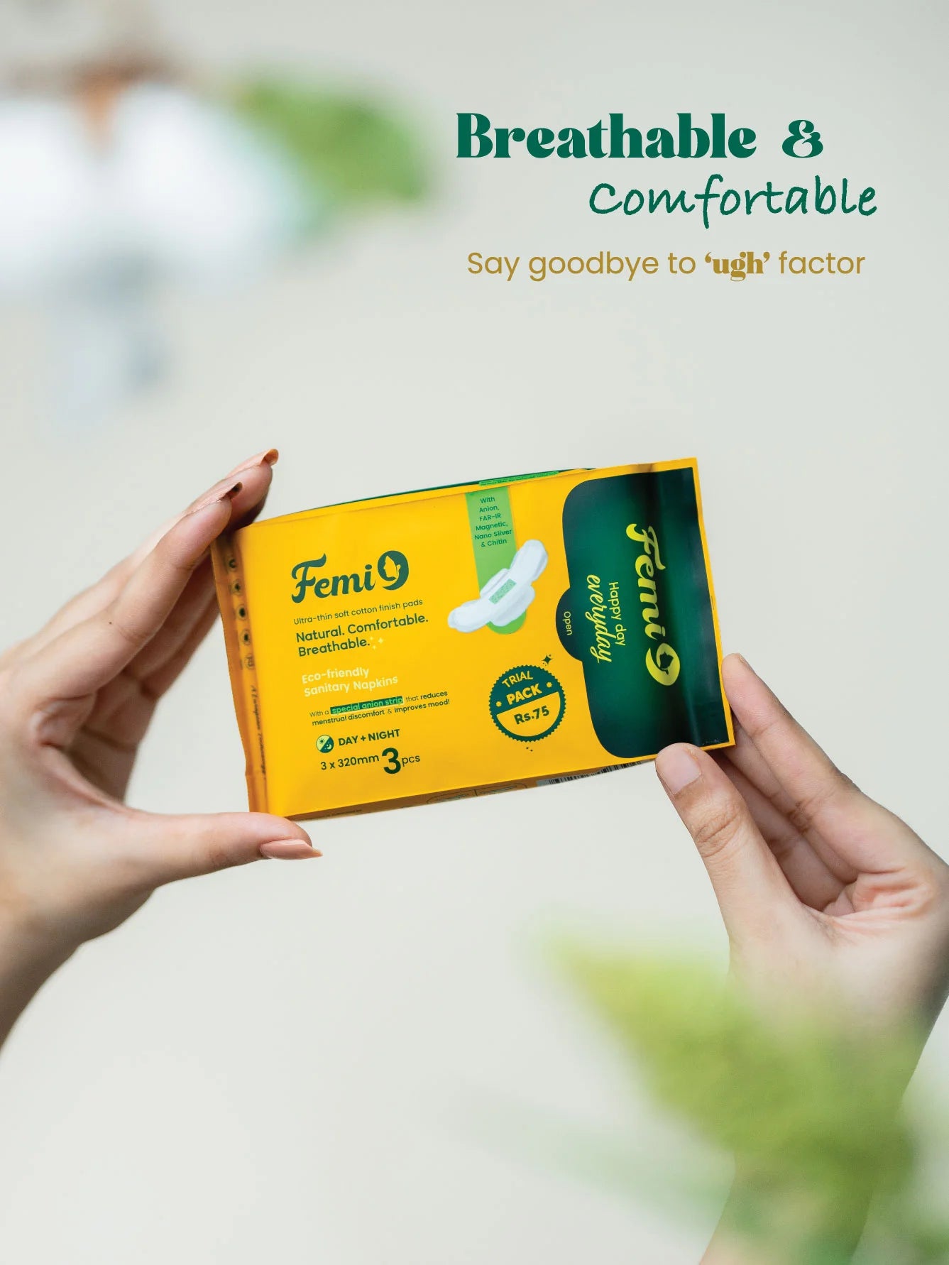 Femi9 Anion Pantyliner | 180mm | 30 pads