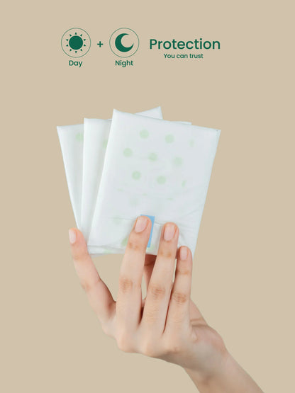 Femi9 Anion Sanitary Napkins | 280mm | Large 12 Pads | Cotton pads
